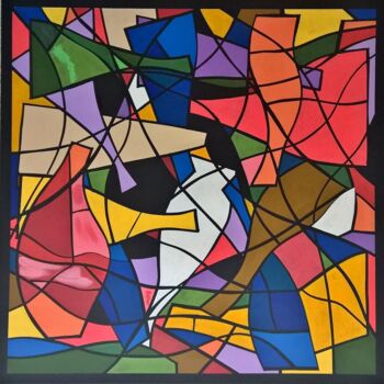 Painting titled "10.Série La valse c…" by Pascal Russi (PRussi), Original Artwork, Acrylic
