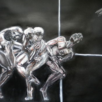 Painting titled "éclair" by Herve Yann Dubois, Original Artwork, Gouache