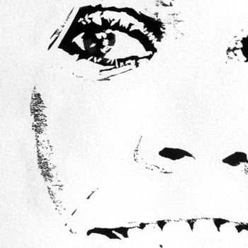 Painting titled "Un portrait de Brig…" by Franck Le Boulicaut, Original Artwork, Ink