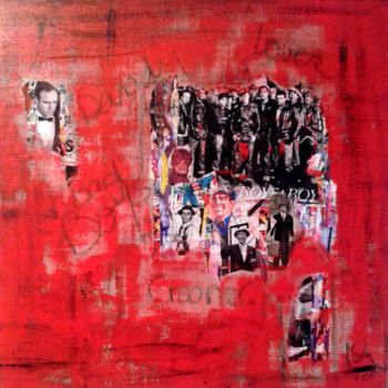 Collages titled "Boys" by Isabelle Blondel, Original Artwork, Collages