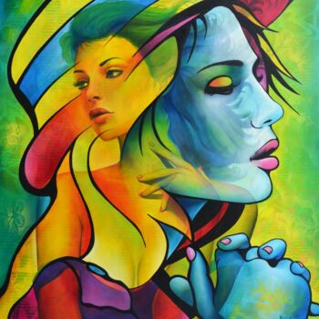 Peinture intitulée "juste un voeu..." par Jeannette Guichard-Bunel, Œuvre d'art originale, Huile