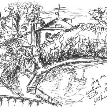Drawing titled "Grebeshcovskiy otko…" by Dea Lieotto, Original Artwork, Ballpoint pen