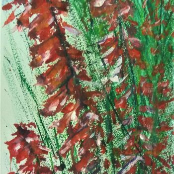 Peinture intitulée "Massif floral" par Jean-Pierre Missistrano, Œuvre d'art originale, Aquarelle