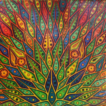Painting titled "Diffusion de couleu…" by Jonathan Pradillon, Original Artwork, Acrylic Mounted on Wood Stretcher frame