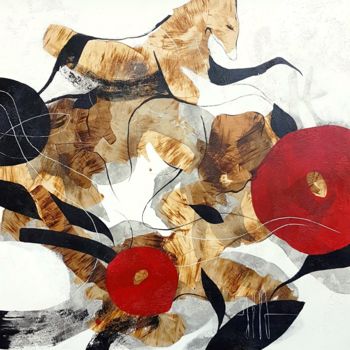 Peinture intitulée "Quand ma nuit te rê…" par Isabelle Mignot, Œuvre d'art originale, Autre