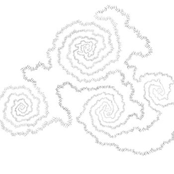Drawing titled "Spirals" by Efrem Favetta, Original Artwork, Ballpoint pen
