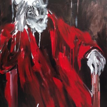 Peinture intitulée "L'attente" par Maryse Coin (Ryse Kaïa), Œuvre d'art originale, Acrylique Monté sur Châssis en bois