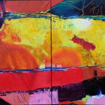 Painting titled "Summertime" by Anne Maury, Original Artwork, Oil