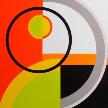 Painting titled "Composition abstrai…" by Vincent Huot, Original Artwork, Acrylic Mounted on Wood Stretcher frame