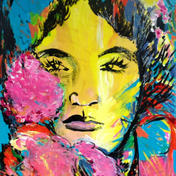 Peinture intitulée "Amoureuse" par Lucie Rydlova, Œuvre d'art originale, Acrylique