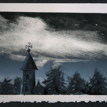 Gravures & estampes intitulée "N° 5" par Elke Thiébaut, Œuvre d'art originale, Monotype