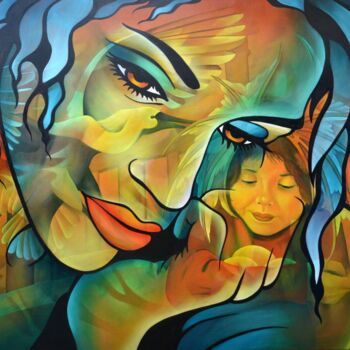 Peinture intitulée "précieux trésor" par Jeannette Guichard-Bunel, Œuvre d'art originale, Huile