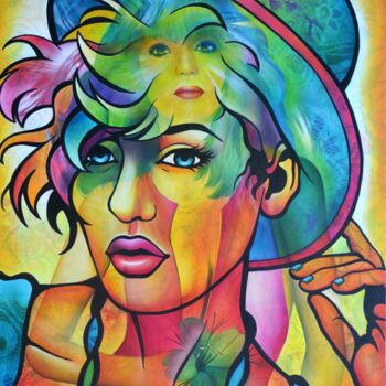 绘画 标题为“passeuse de mots” 由Jeannette Guichard-Bunel, 原创艺术品, 油