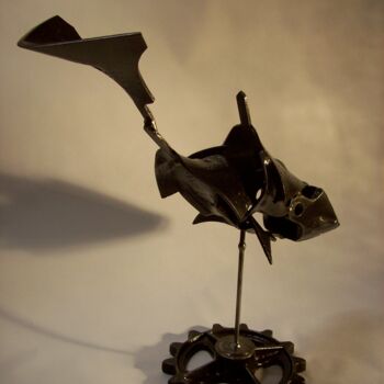 Escultura intitulada "Deep Dive" por Justin Webb, Obras de arte originais, Metais