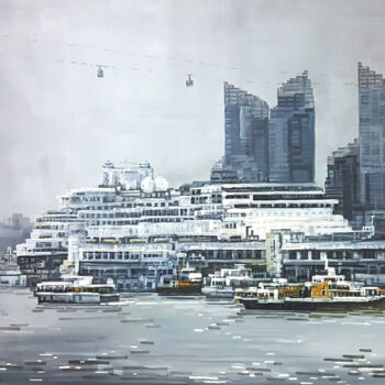 제목이 "The harbour"인 미술작품 Chunlei Zhang로, 원작, 아크릴
