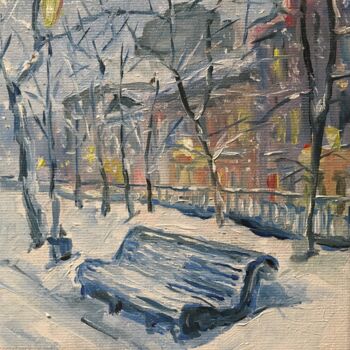 Ζωγραφική με τίτλο "Oil Painting City L…" από Vsevolod Chistiakov, Αυθεντικά έργα τέχνης, Λάδι