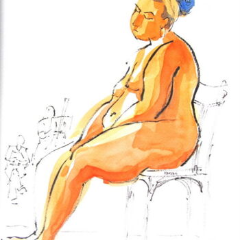 Dessin intitulée "croquis(2) 5 oct 20…" par Anne-Marie Mary, Œuvre d'art originale