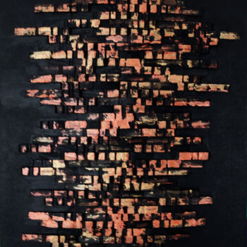 Skulptur mit dem Titel "D'OR ET DE BRONZE" von Jean-Marc Philippe (Jimpy), Original-Kunstwerk, Holz