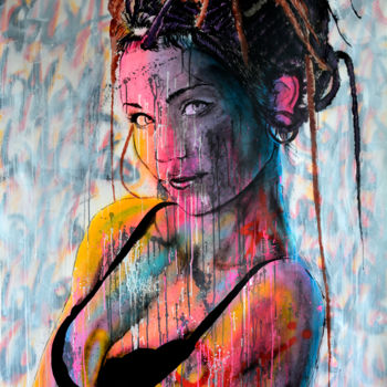 Pittura intitolato "Sérénité N°2" da Loa Kapoaii, Opera d'arte originale, Acrilico