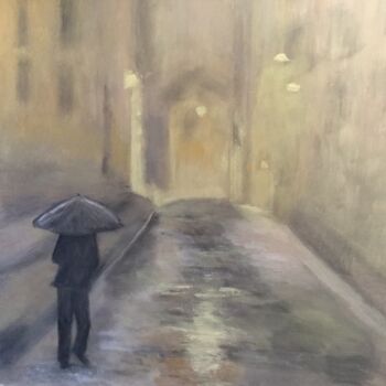 Pittura intitolato "A foggy day" da Anne Vignau, Opera d'arte originale, Acrilico
