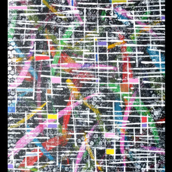 Painting titled "LE RIDEAU" by Jean-Marc Philippe (Jimpy), Original Artwork, Acrylic