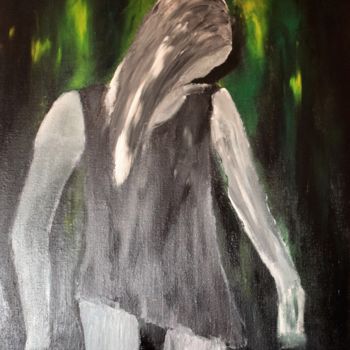 Peinture intitulée "l'indigente" par Patricia Neveux, Œuvre d'art originale, Acrylique