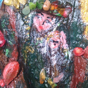 Painting titled "The Virgin and Jesus" by Virginia Floricica Badea, Original Artwork, Acrylic