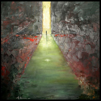 Pintura intitulada ""Alone"" por Mihaela Ionescu, Obras de arte originais, Óleo