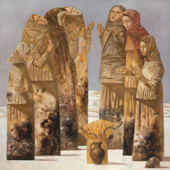 绘画 标题为“Prayer reapers” 由Andrey Simakov, 原创艺术品, 油