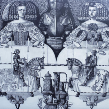 Tekening getiteld "Twins" door Andrey Simakov, Origineel Kunstwerk, Inkt
