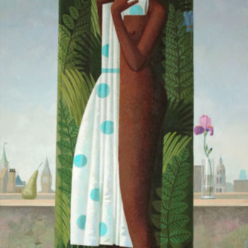 Painting titled "African Venus" by Andrey Simakov, Original Artwork, Oil