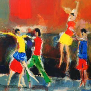 Schilderij getiteld "Ballet" door Hervé Marchelidon, Origineel Kunstwerk, Acryl