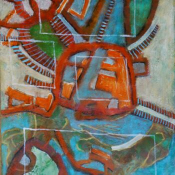 Peinture intitulée "Janus" par Philippe Casaubon, Œuvre d'art originale, Huile