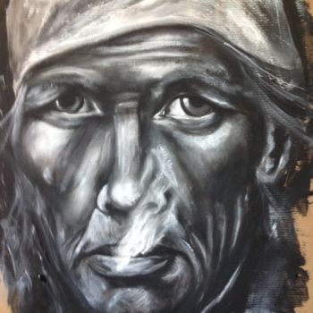 Schilderij getiteld "Gueule 3" door Cathy, Origineel Kunstwerk