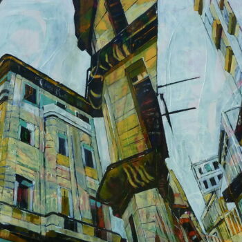 Peinture intitulée "Miroir aux alouettes" par Barbara Piatti, Œuvre d'art originale, Huile