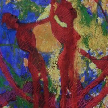 Ζωγραφική με τίτλο "les amoureux de la…" από Francisco  Duart Mendes, Αυθεντικά έργα τέχνης, Μελάνι