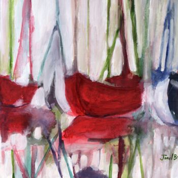 Painting titled "Boats in Anacortes…" by Janel Bragg, Original Artwork, Watercolor