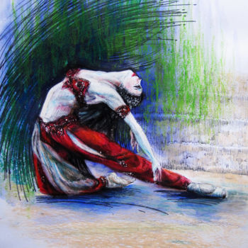 Dessin intitulée "Ballet La Bayadère…" par Walid Lemkecher, Œuvre d'art originale, Autre
