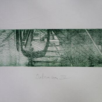 Gravures & estampes intitulée "Ostracon IV" par Philippe Casaubon, Œuvre d'art originale, Gravure