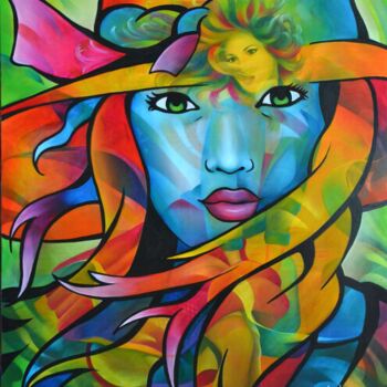 Malerei mit dem Titel "rafale" von Jeannette Guichard-Bunel, Original-Kunstwerk, Öl