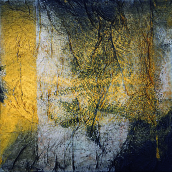 Pintura intitulada "Papier cadeau 30x30…" por Christine Membrez, Obras de arte originais