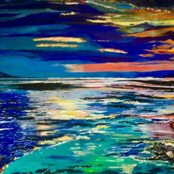 제목이 "Ciel et mer"인 미술작품 Mohammed Rachid Iraqi로, 원작, 기름
