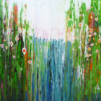 Peinture intitulée "Cascade" par Isabelle Pelletane, Œuvre d'art originale, Acrylique