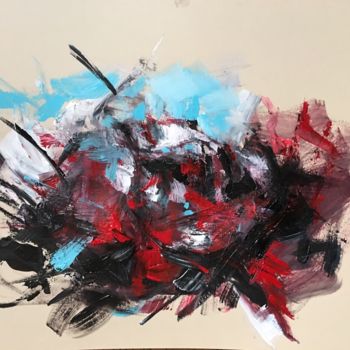 Peinture intitulée "kraft-3" par Jérôme Royer, Œuvre d'art originale, Acrylique
