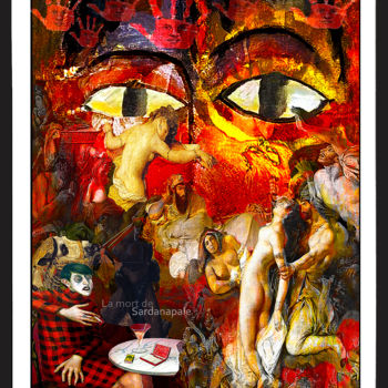Peinture intitulée "LA MORT DE SARDANAP…" par Jean Mirre, Œuvre d'art originale, Autre