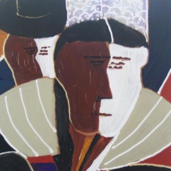 Peinture intitulée "les Fouesnantais" par Lapiche, Œuvre d'art originale