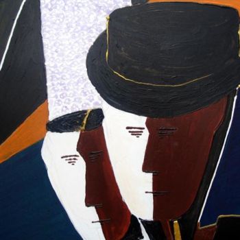 Peinture intitulée "Bigoudens" par Lapiche, Œuvre d'art originale