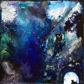 Painting titled "Un monde si lointai…" by Marie Claude Lambert, Original Artwork, Acrylic