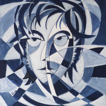 Malerei mit dem Titel "John Lennon" von César Azevedo, Original-Kunstwerk, Acryl Auf Keilrahmen aus Holz montiert