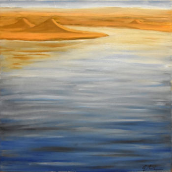 Pittura intitolato "finding never land" da Eiad Oraby, Opera d'arte originale, Olio